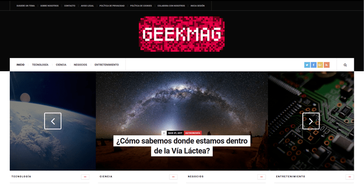 Screenshot of GeekMag