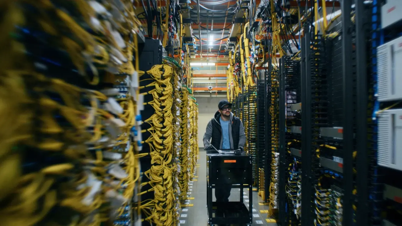 Interior of an AWS data center